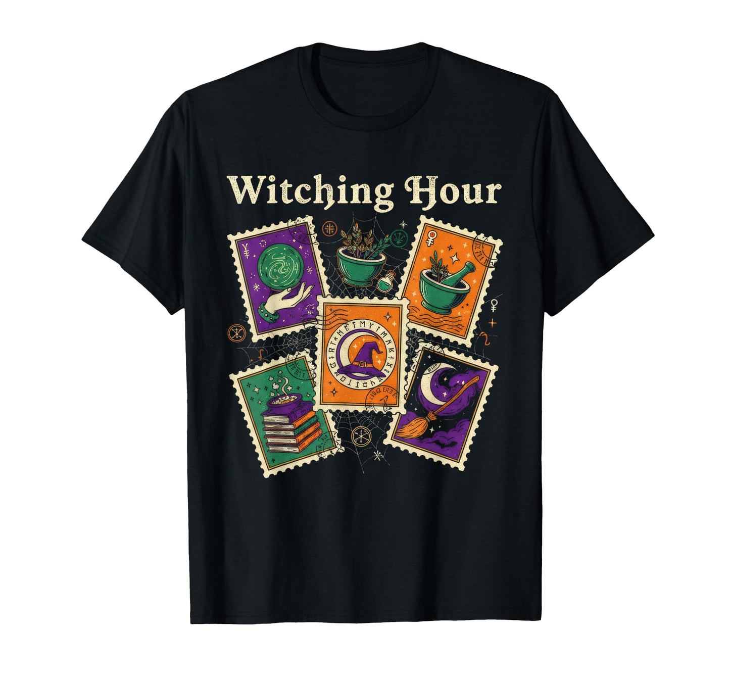 Witching Hour Halloween Witchcore Magic Stamps T-Shirt