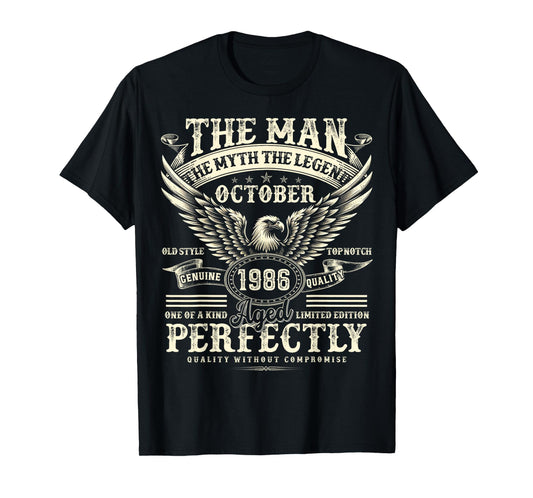 39 Year Old Legend were Born in October 1986 Birthday T-Shirt