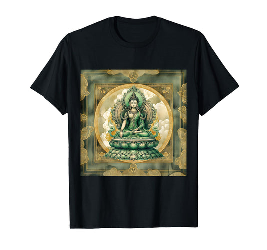 Green Tara Goddess Ancient Tibetan Buddhism T-Shirt