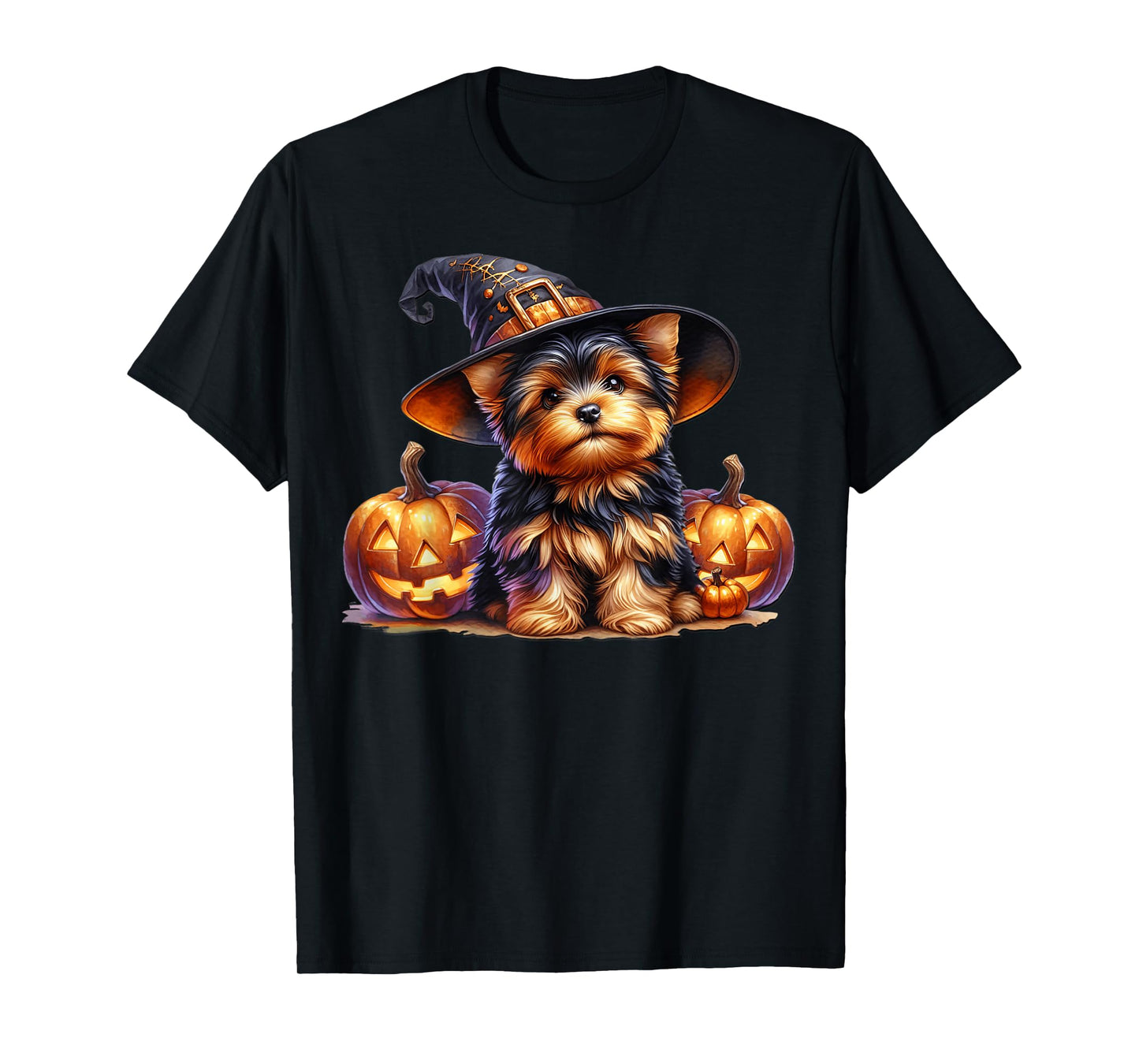 Yorkshire Terrier Dog Graphic for Women Halloween Yorkie T-Shirt