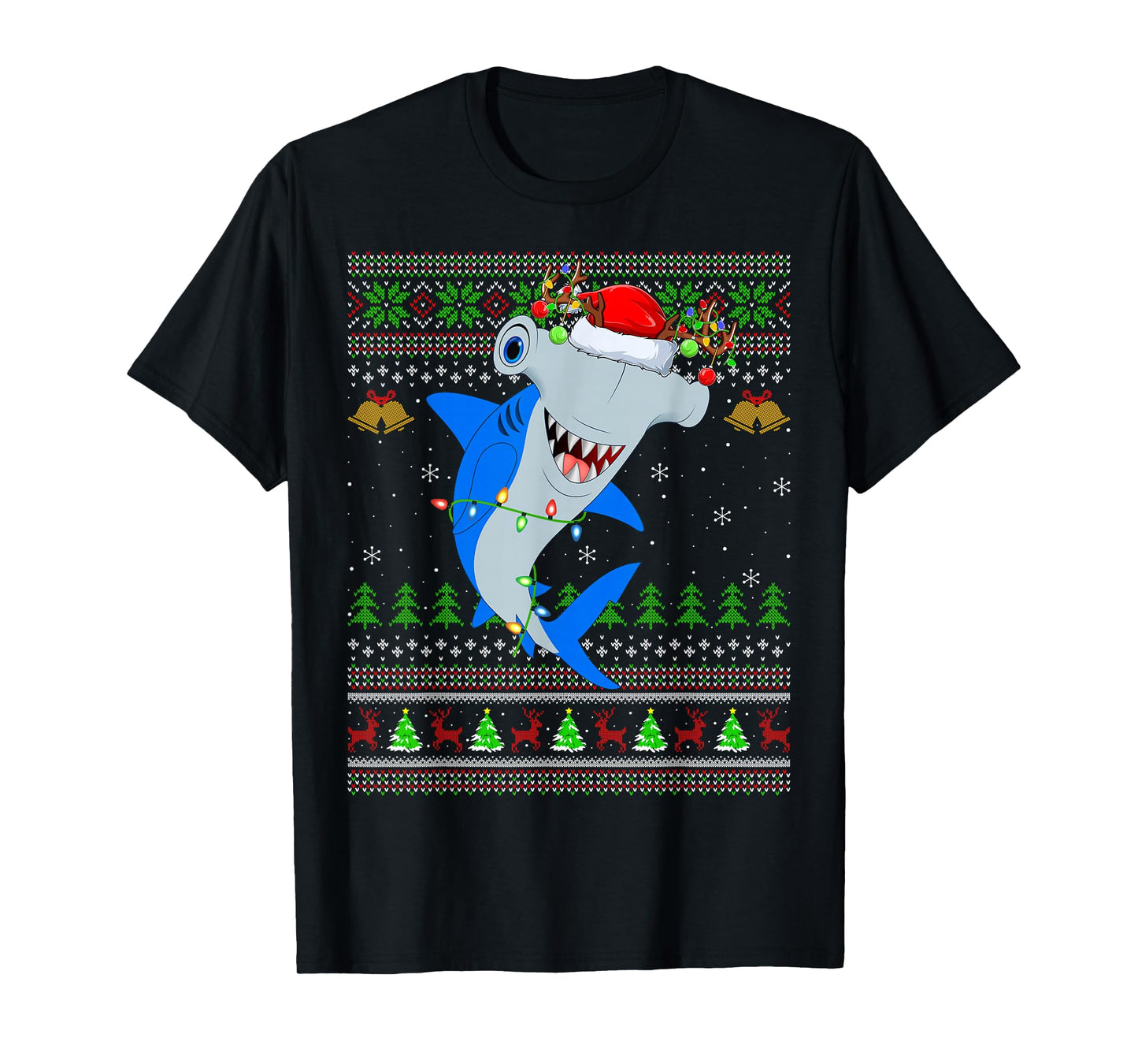Hammerhead Shark Ugly Christmas Sweaters Sea Animal Xmas T-Shirt