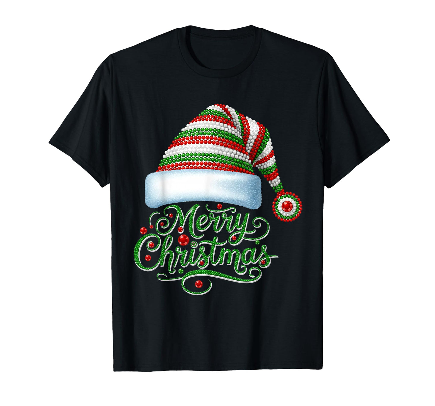Funny Merry Christmas Santa Hat Xmas Family Matching Pajama T-Shirt