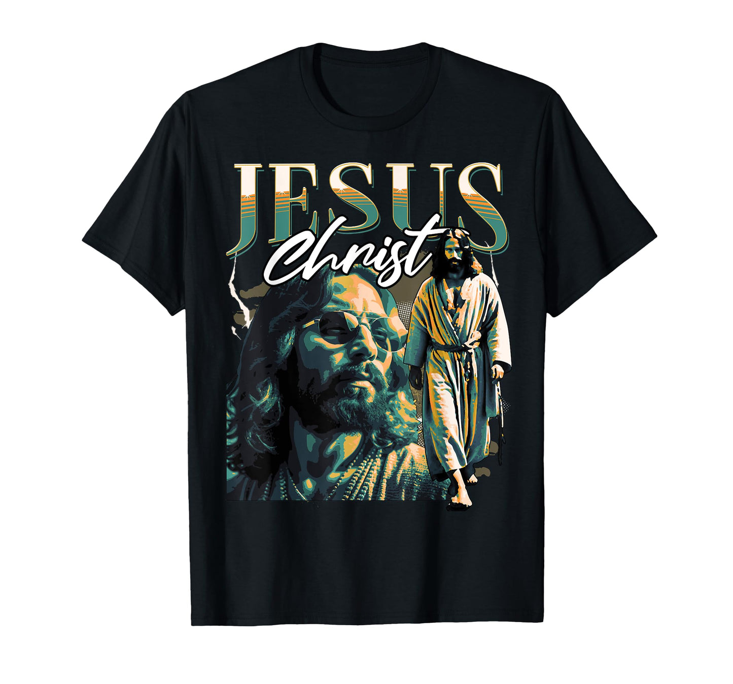 Jesus Christ Meme Retro 90s Bootleg Rap Merch Style T-Shirt