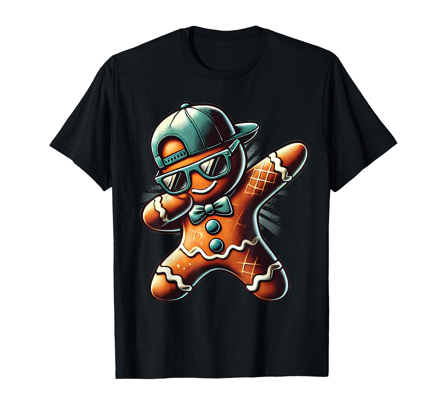 Cool Gingerbread Dabbing Funny Christmas Boys Kids Dab Dance T-Shirt