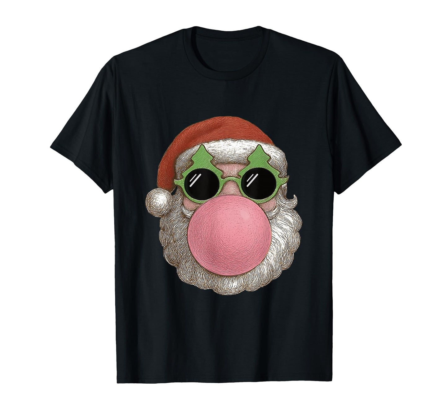 Funny Vintage Style Santa Claus Sunglasses T-Shirt
