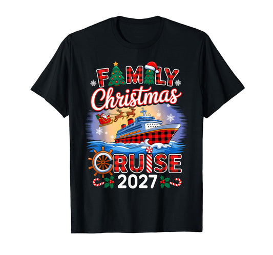 Family Christmas Cruise 2027 Matching Family Cruise Holiday T-Shirt