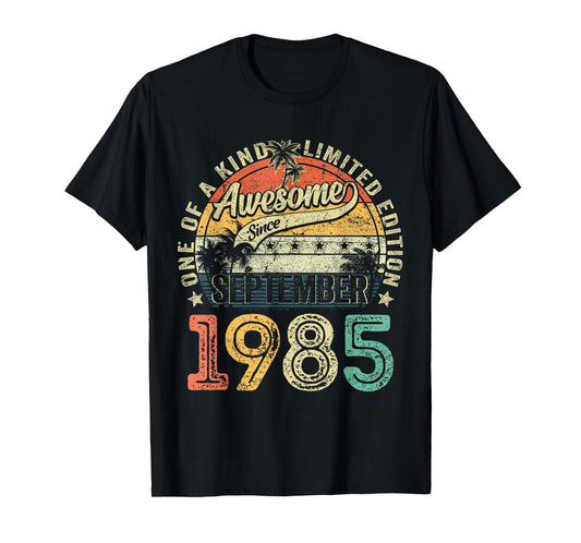 40 Years Old September 1985 40th Birthday Gifts Men Women T-Shirt