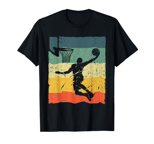 Cool Basketball Art For Men Women Vintage Basketball Player T-Shirt