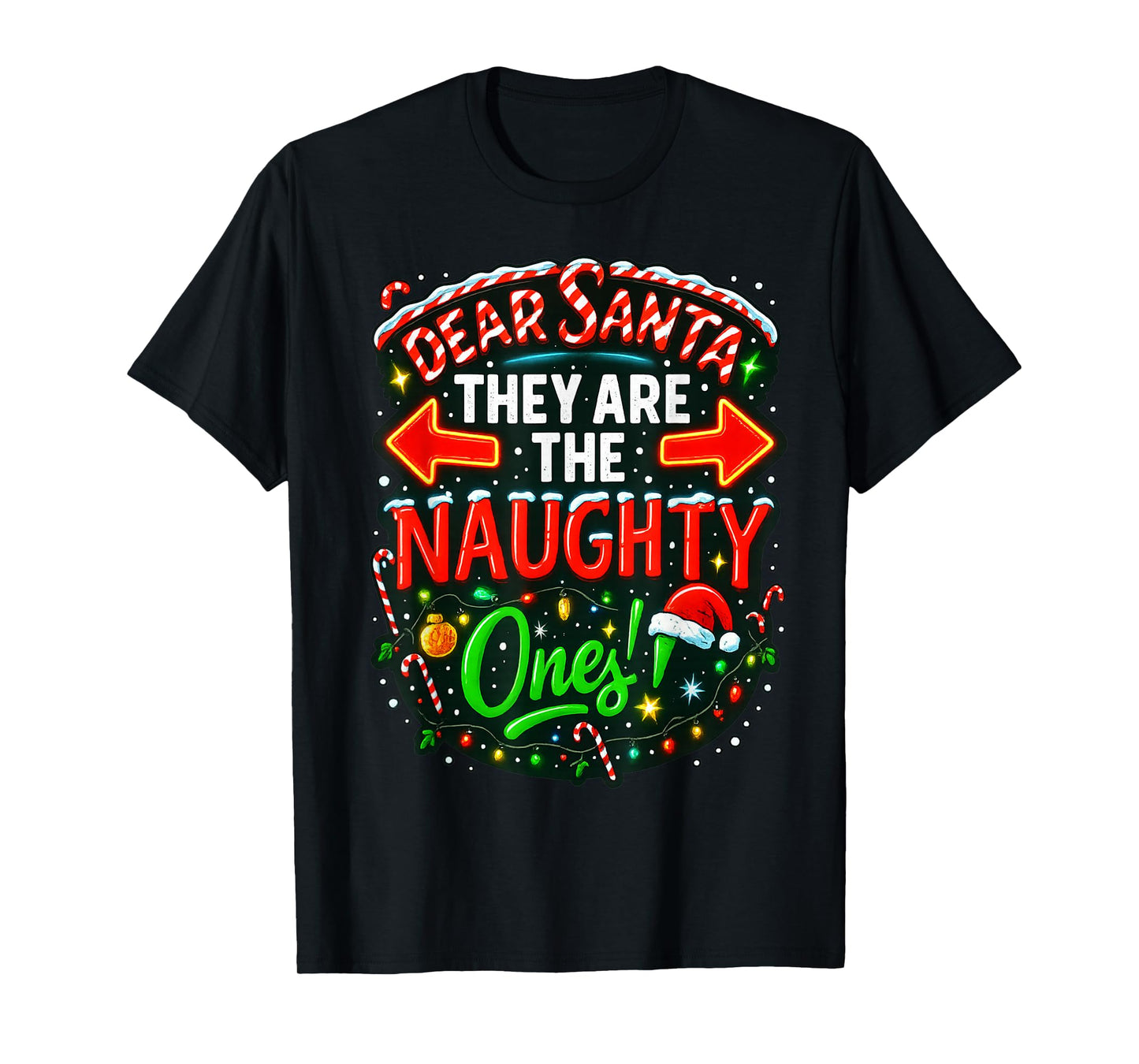On The Naughty List and I Regret Nothing Dabbing Santa T-Shirt