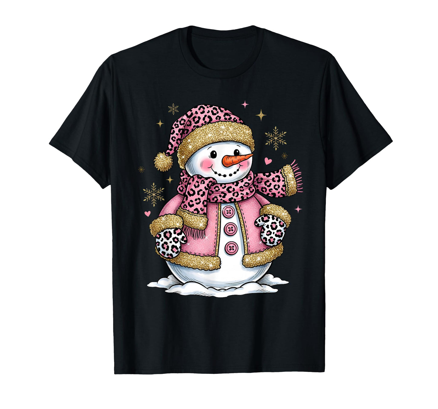 Snowman Merry Christmas Snowflake Family Pajamas Holiday T-Shirt