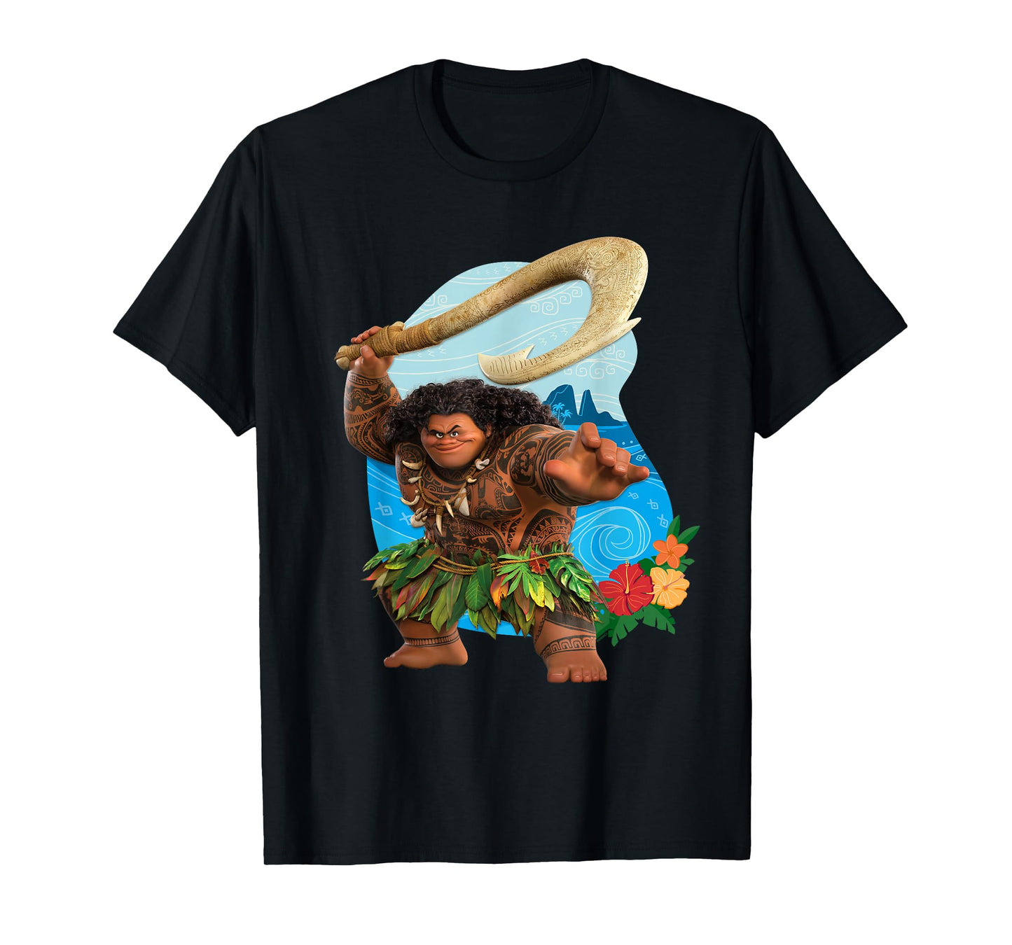 Disney Moana 2 Tropical Island Adventure Maui with Fish Hook T-Shirt