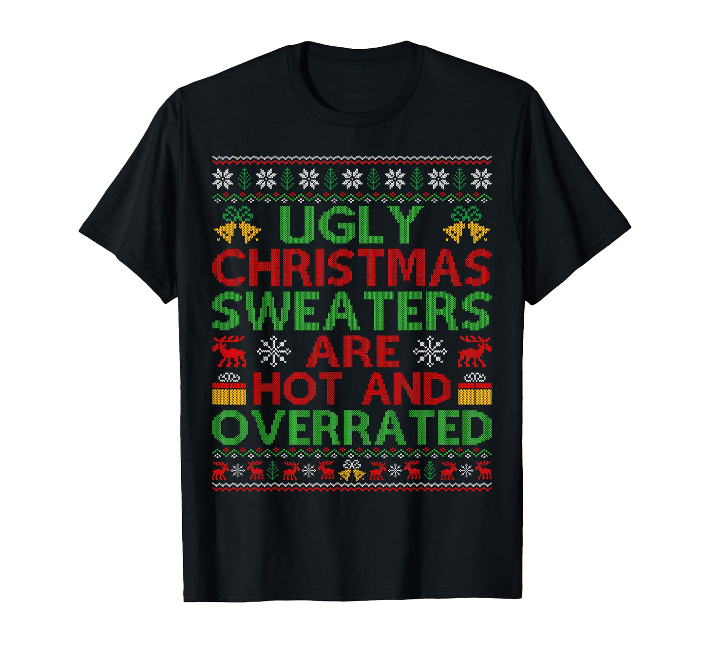 Ugly Xmas Sweater Funny Matching Family Christmas Pajamas T-Shirt