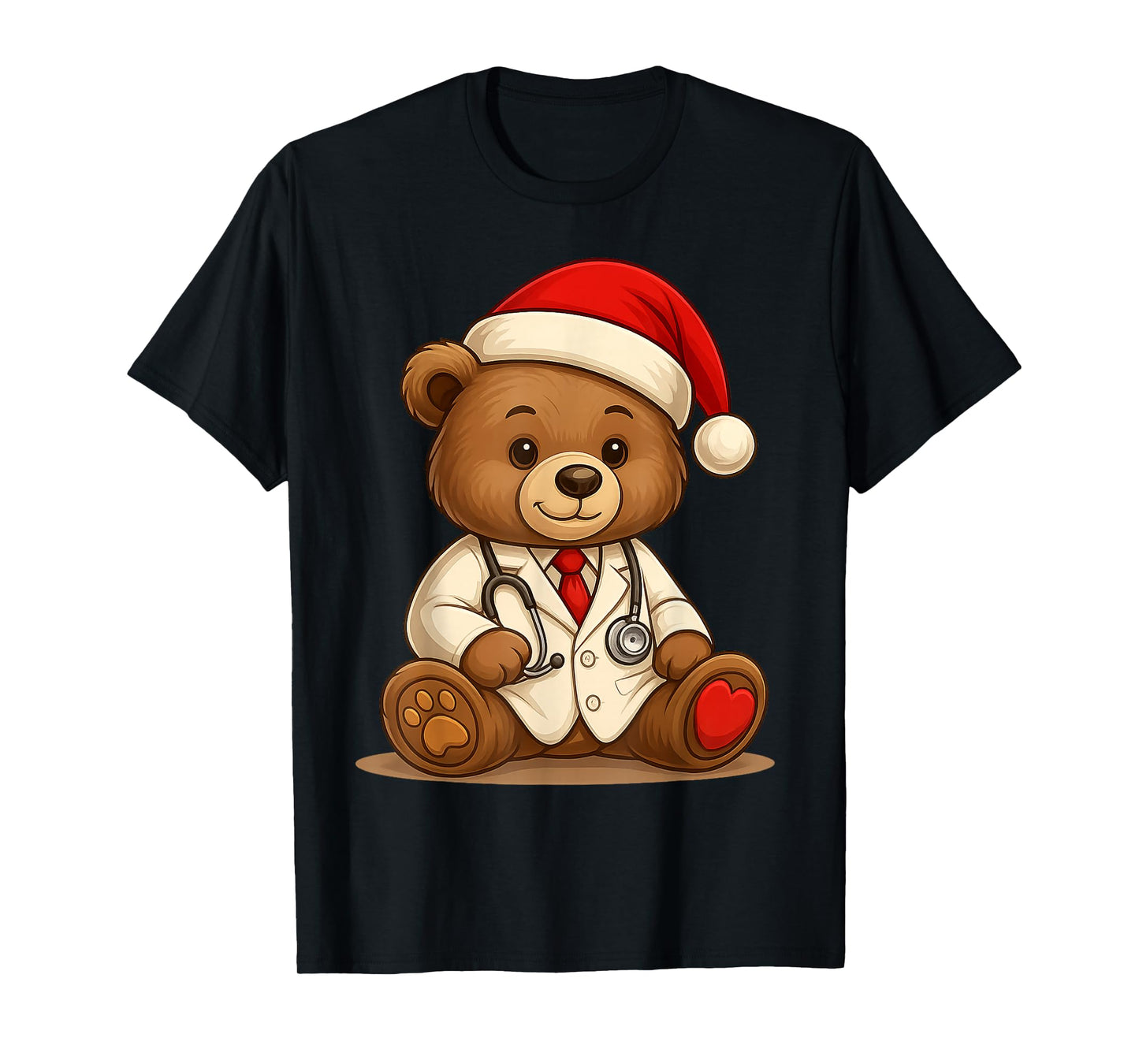 Funny Christmas Tee Women Men Gifts Nursing Xmas Bear Nurse T-Shirt