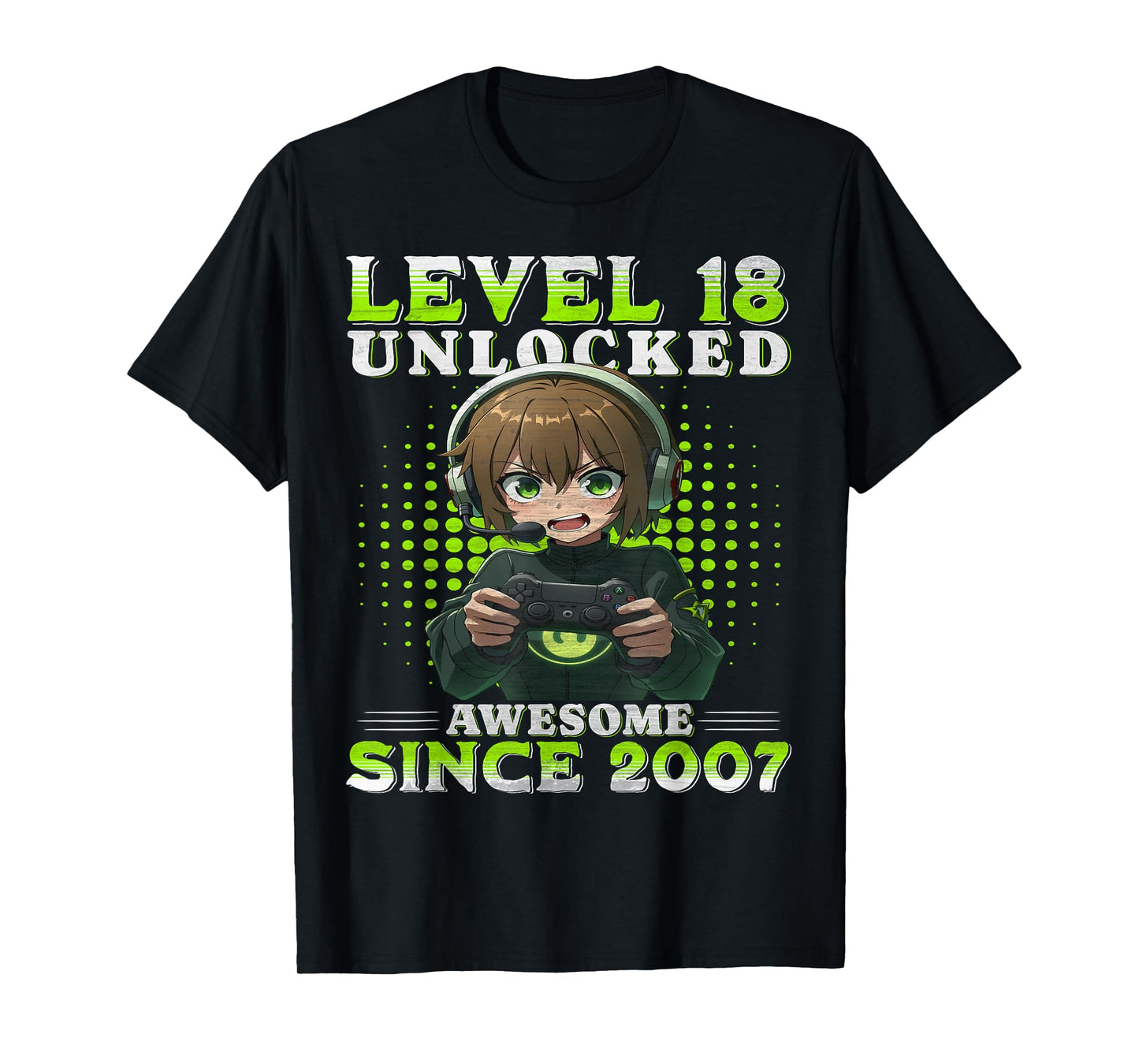 Level 18 Unlocked 18th Birthday Game Anime 18 Year Old Gifts T-Shirt