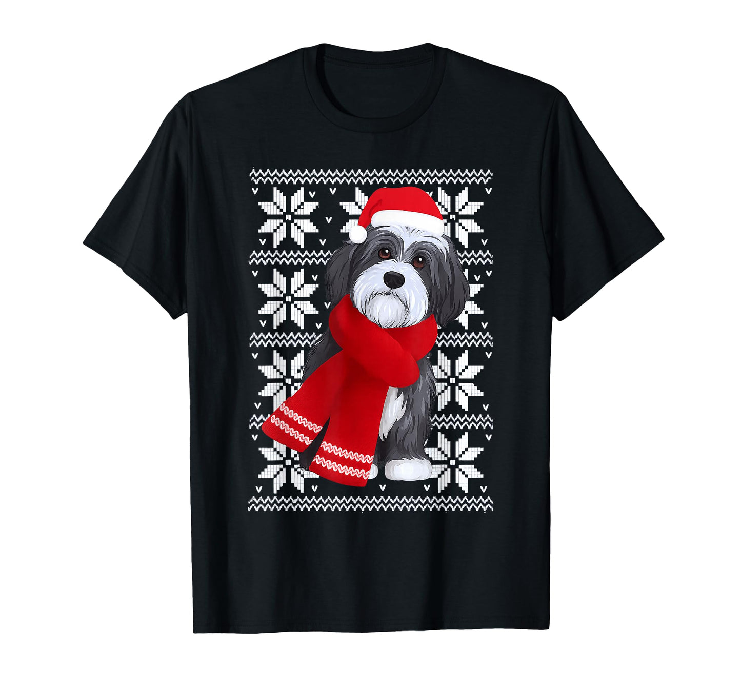Havanese Dog Ugly Christmas Holiday Dog Lover T-Shirt