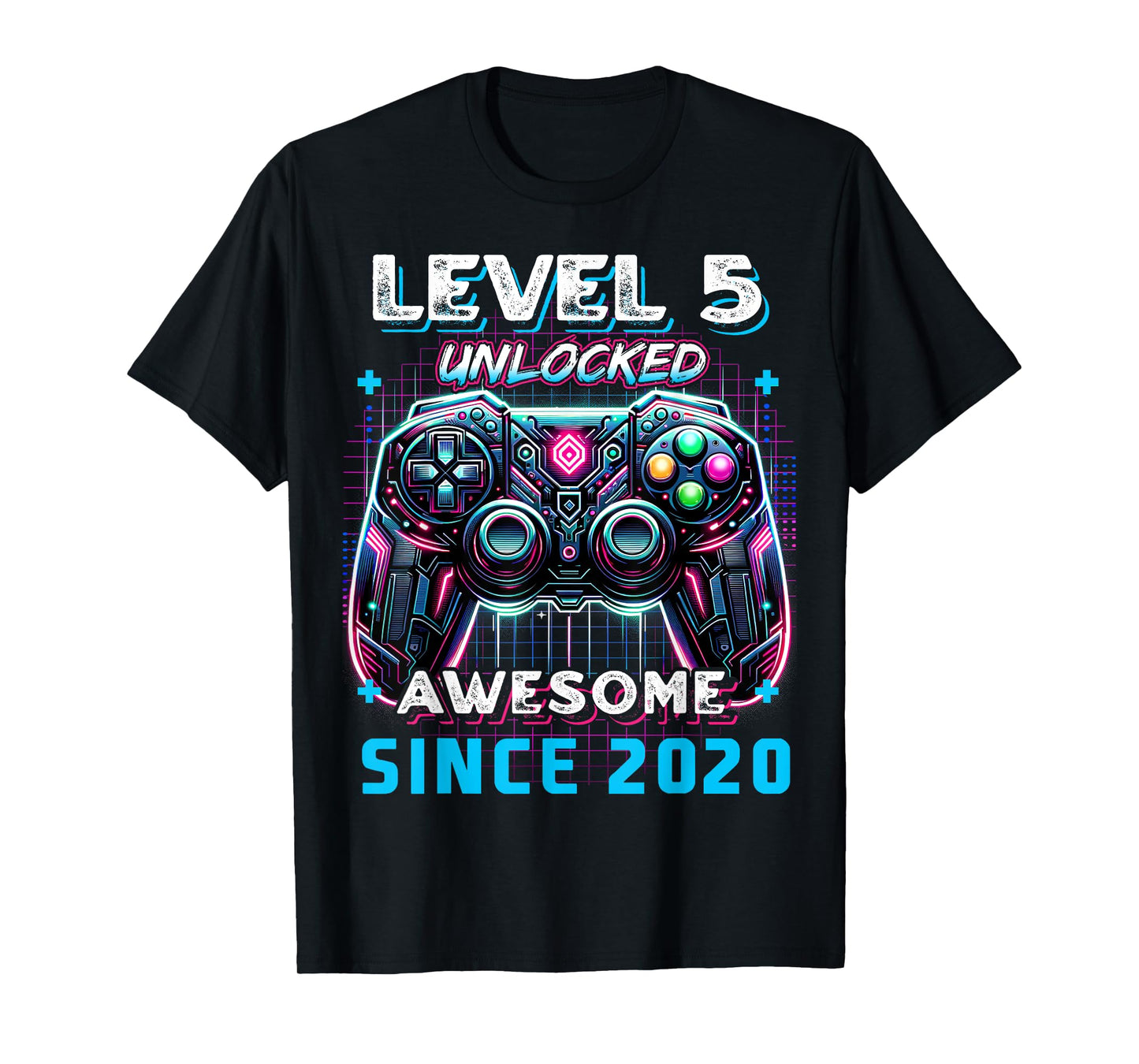 5th Birthday Boy Level 5 Gamer 5 Year Video Game Party T-Shirt