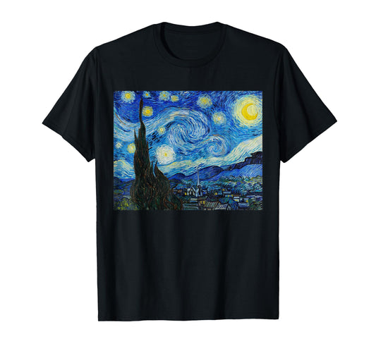 The Starry Night by Vincent Van Gogh, 1889, Famous Painting T-Shirt