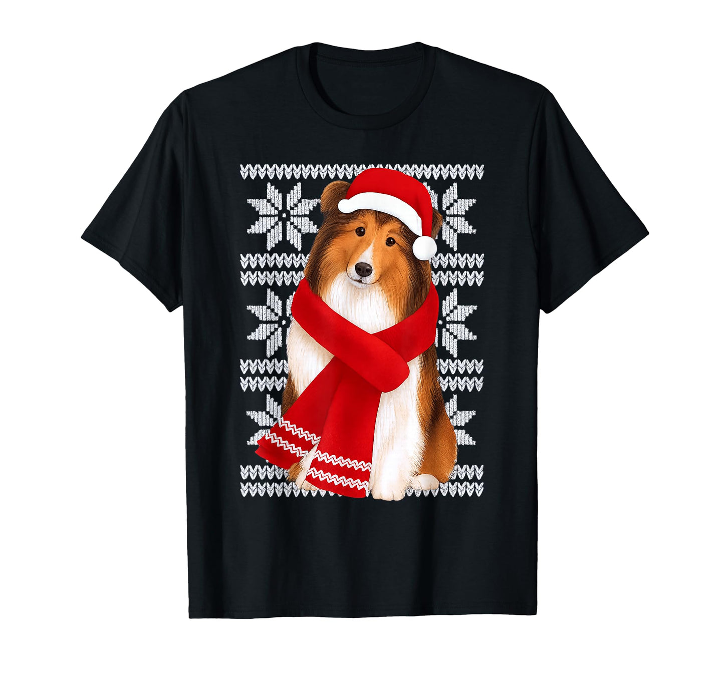 Shetland Sheepdog Ugly Christmas Holiday Dog Lover T-Shirt