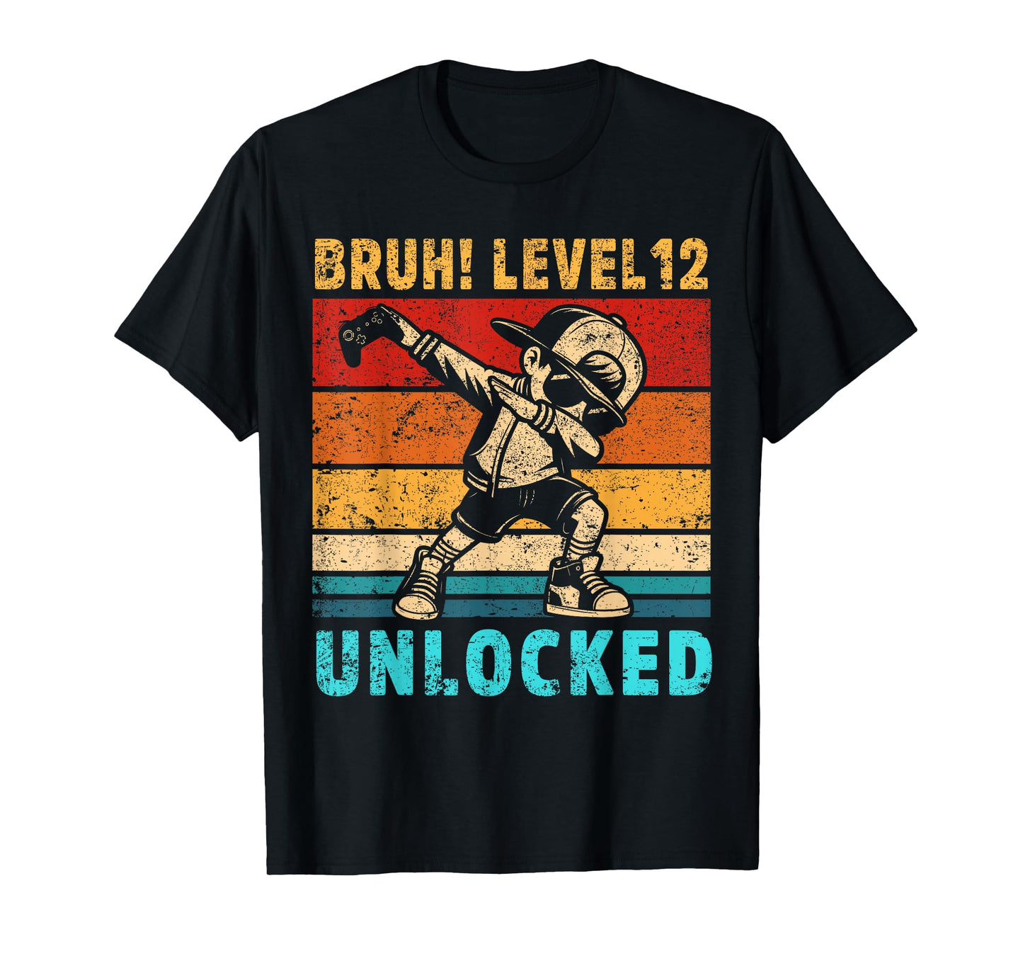 12 Year Old Birthday Dabbing Boy Bruh 12th level unlocked T-Shirt