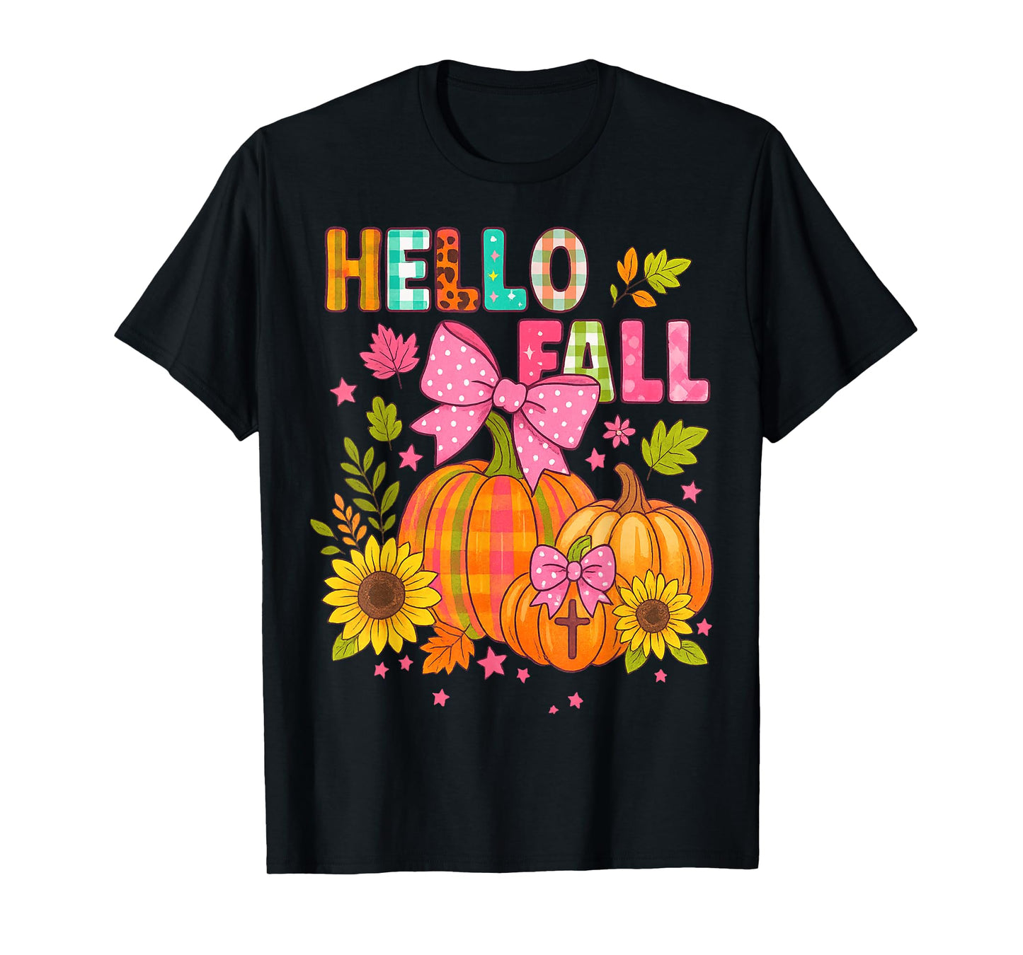 Hello Fall Thanksgiving Coquette Boho Floral Fall Vibes T-Shirt