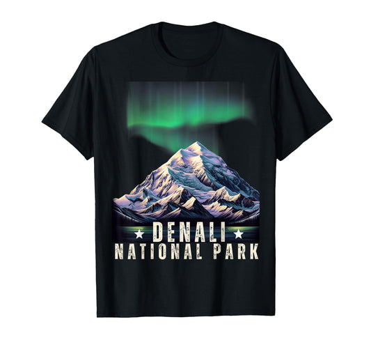 Denali National Park Vintage Alaska Denali Mountain Peak T-Shirt