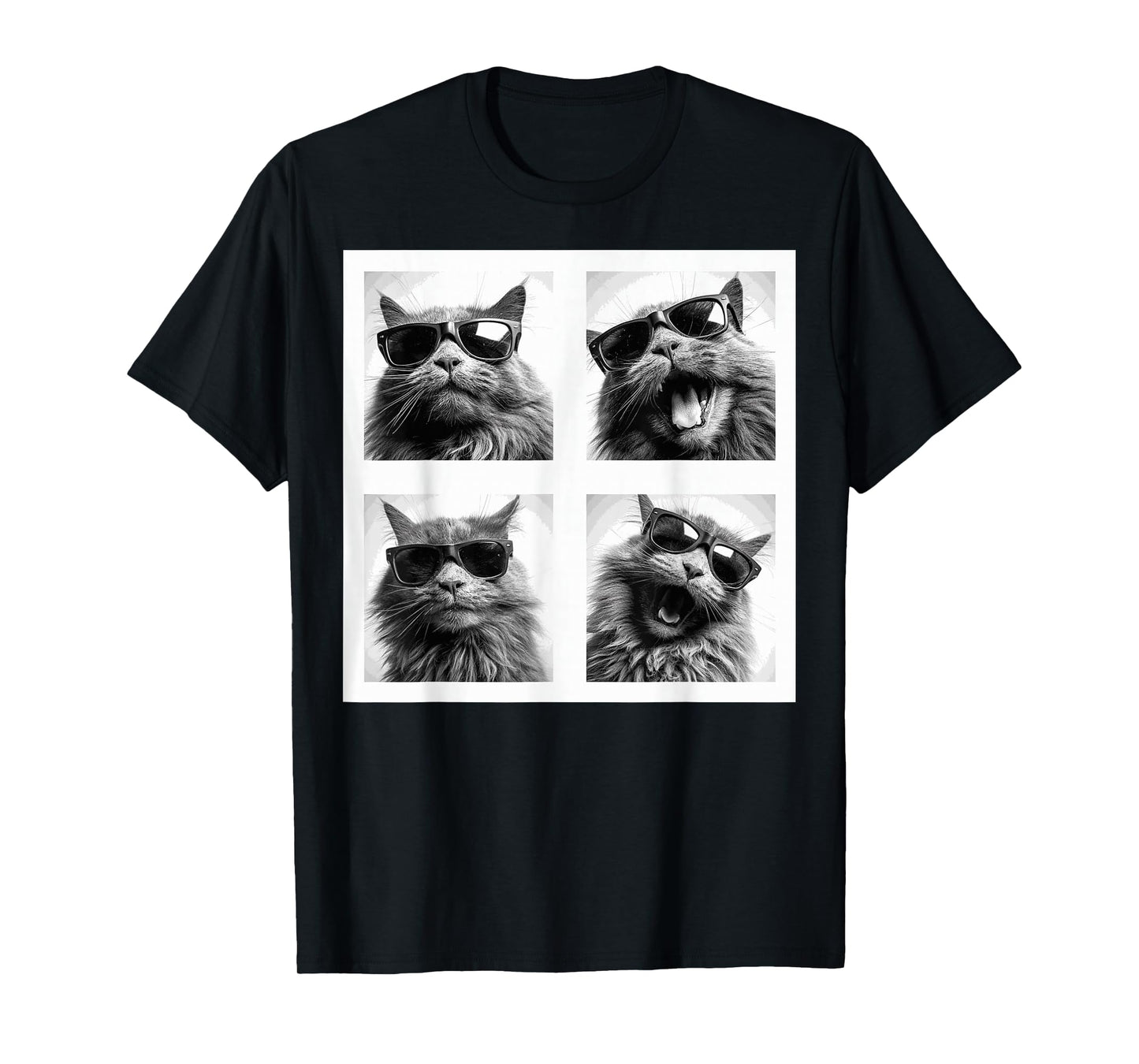 Funny Graphic Cat Photobooth Selfie Funny T-Shirt