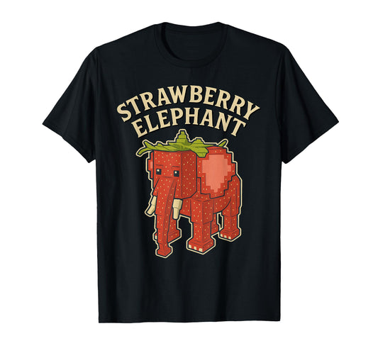 Strawberry Elephant Funny Italian Brainrot Kids Gaming Meme T-Shirt
