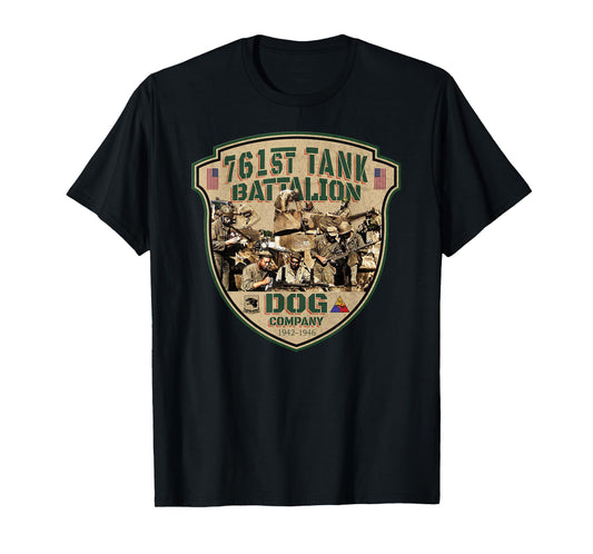 761st Tank Battalion Tribute Vintage Dog Company WW2 Heroes T-Shirt