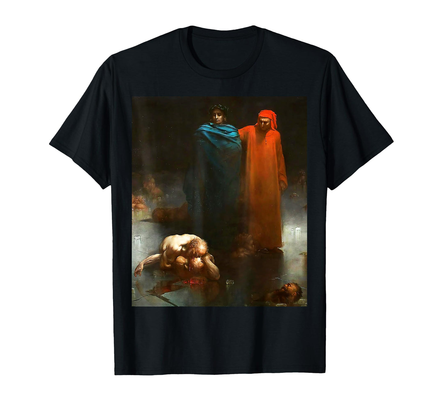 Urban Empyre Dante and Virgil in the Ninth Circle of Hell Gustave Dore T-Shirt