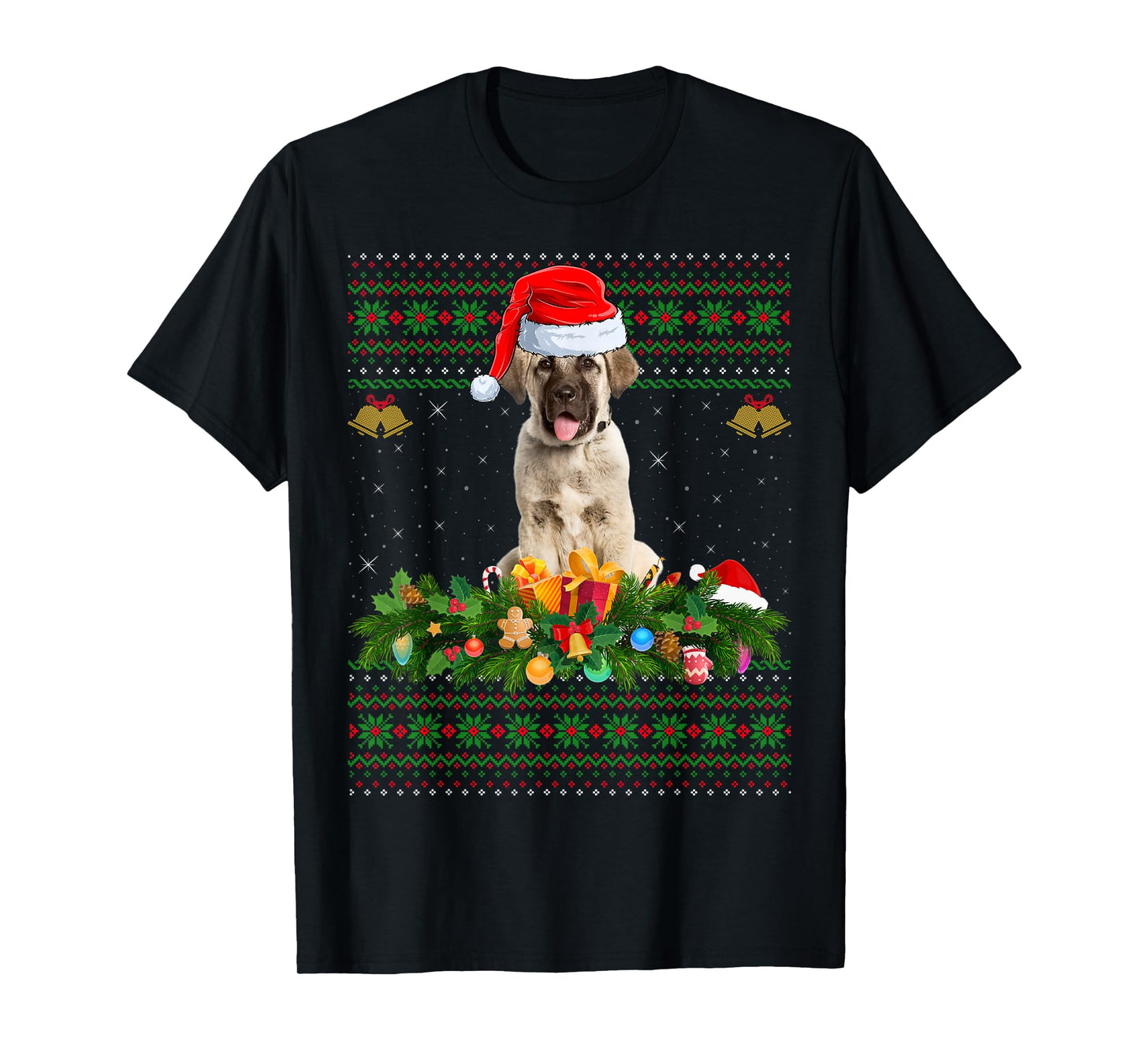 Anatolian Shepherd Dog Ugly Christmas Sweater Dog Lover Xmas T-Shirt