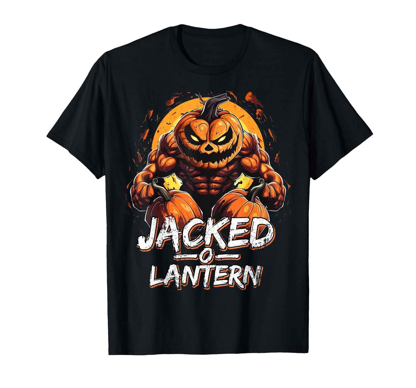 Funny Halloween Jacked O Lantern Costume Party Gym Men T-Shirt