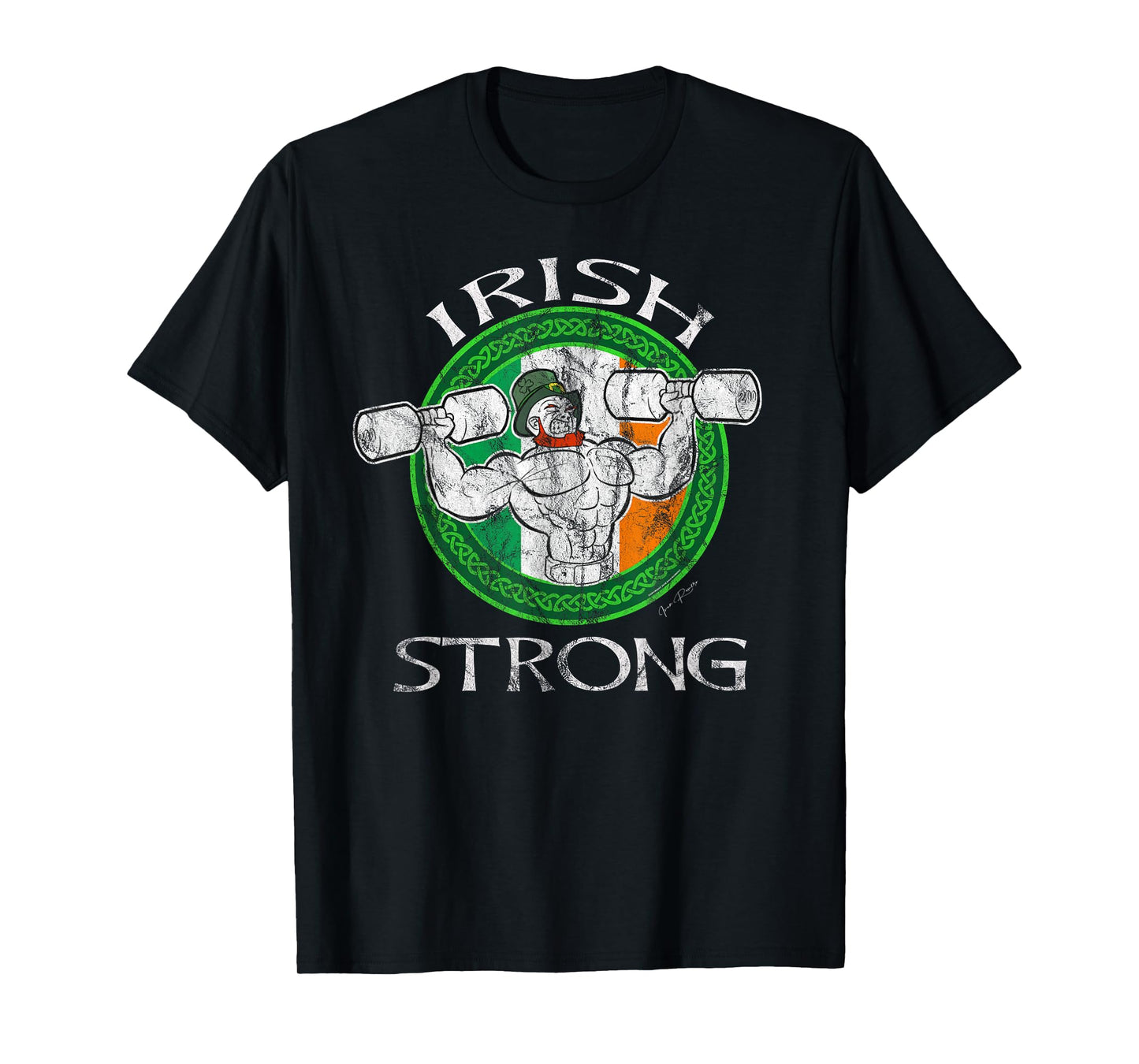 Strongman Powerlifting Irish funny Weightlifting Dad Gym T-Shirt