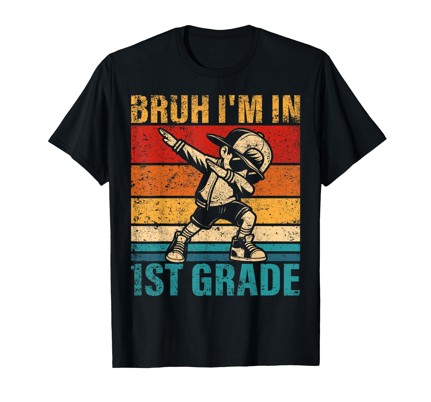 First Grade Dabbing Boy Bruh i'm in 1st Grade Student T-Shirt