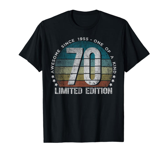 70 Year Old Gifts Vintage 1955 Limited Edition 70th Birthday T-Shirt