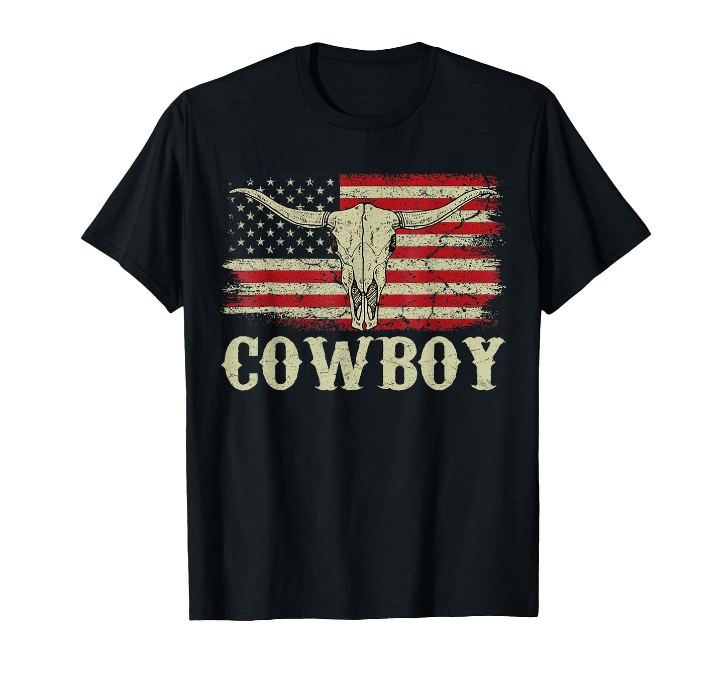 Western Country Men Teen Boy Kid Rodeo Southern Retro Cowboy T-Shirt