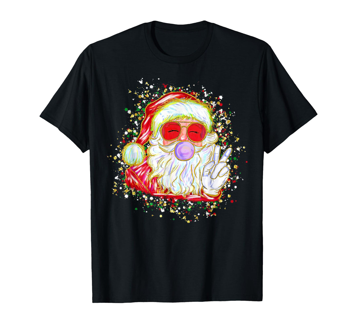 Groovy Santa Claus Bubble Gum Retro Coquette Xmas T-Shirt