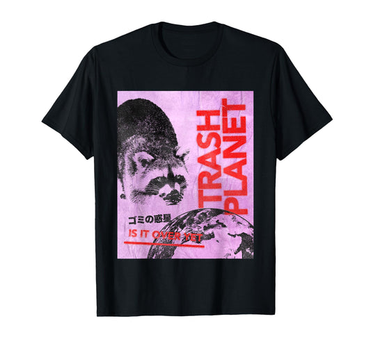 Japanese Retro Vintage Y2K Streetwear Funny Raccoon Graphic T-Shirt