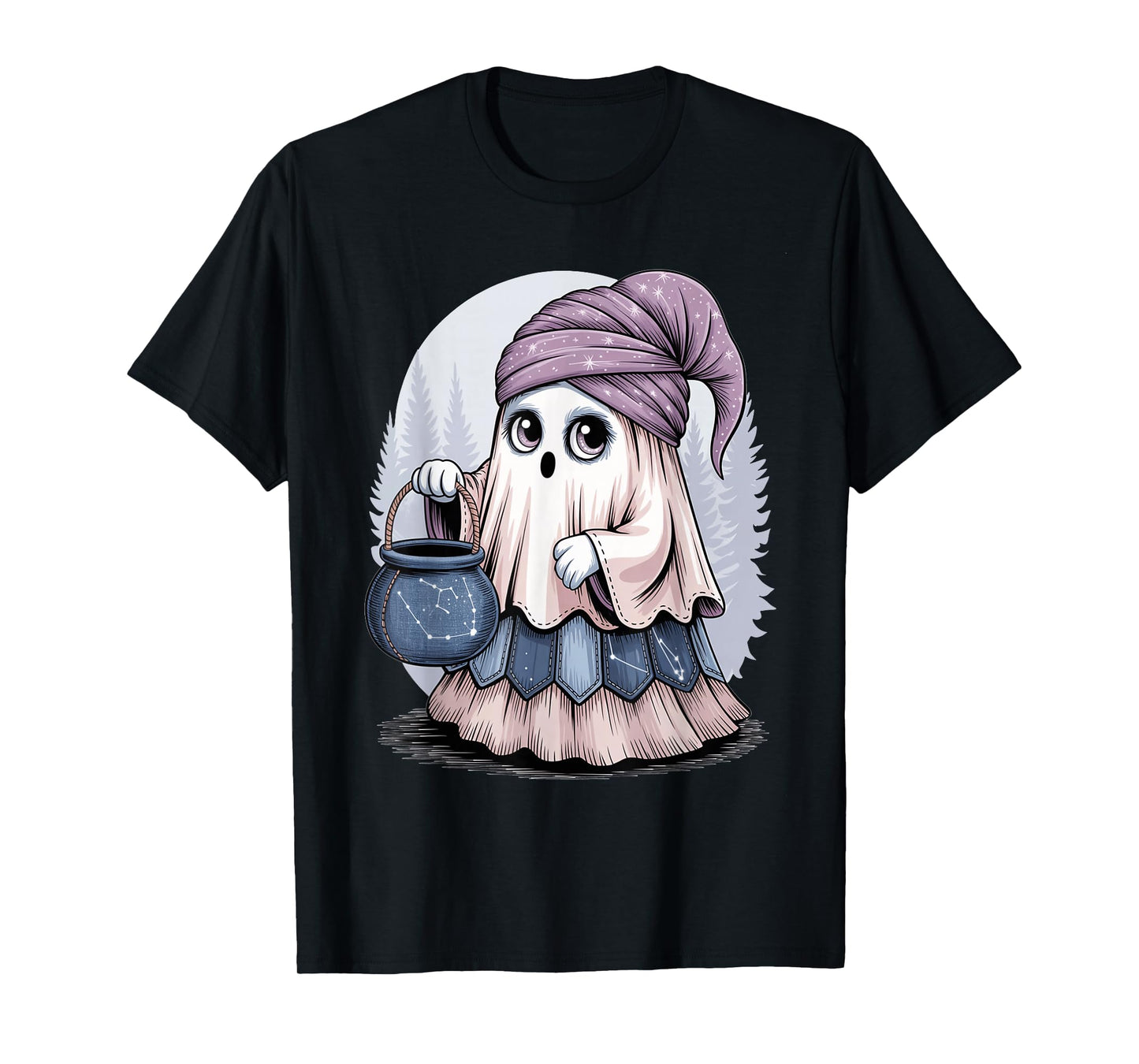 Halloween Ghost Forune Teller Tarot Cards Astrology Witchy T-Shirt