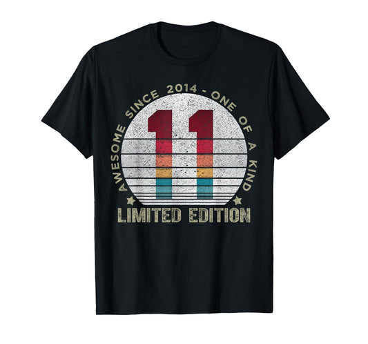 11 Year Old Gifts Vintage 2014 Limited Edition 11th Birthday T-Shirt