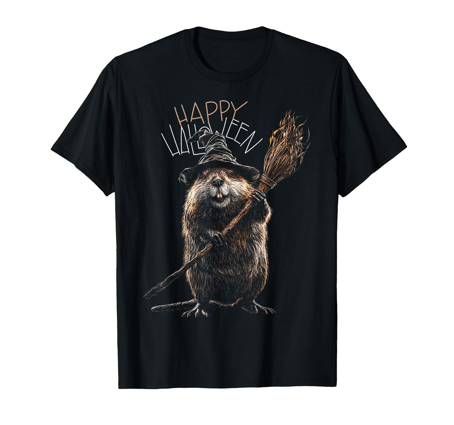 Happy Halloween Costume Beaver Witch Fun T-Shirt