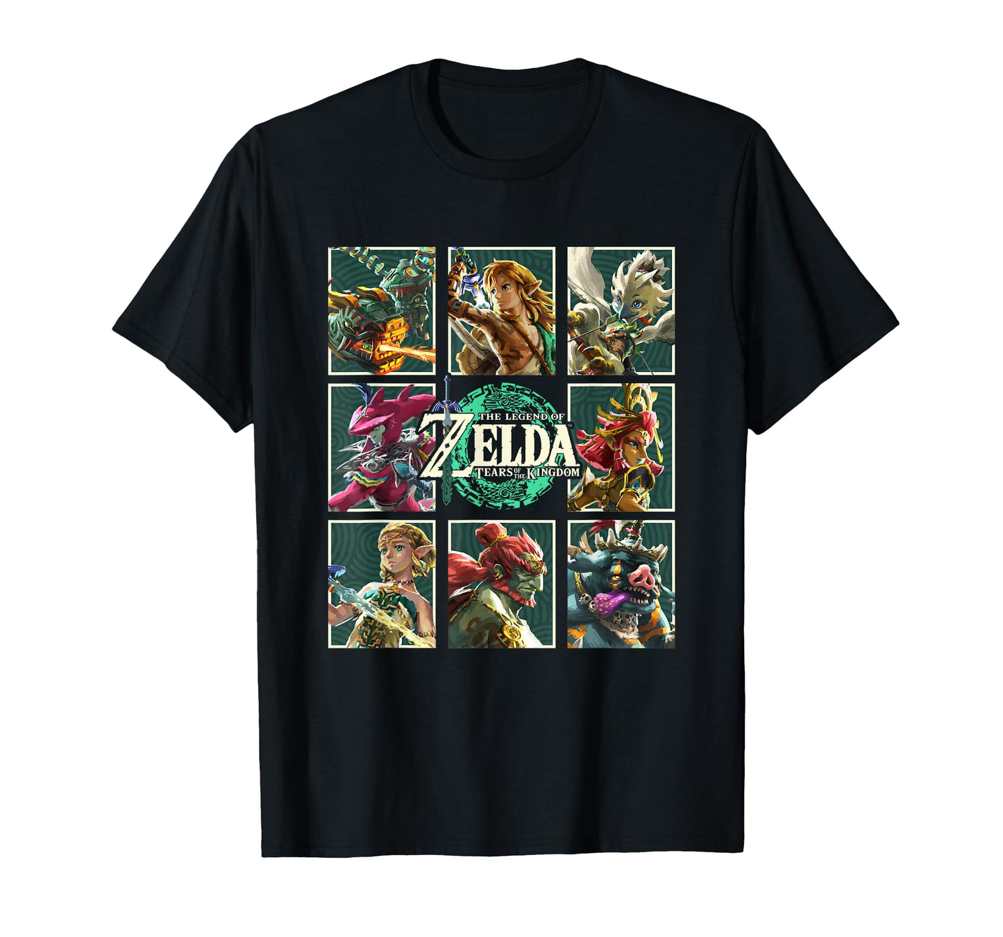 The Legend of Zelda Tears Of The Kingdom Character Boxes T-Shirt