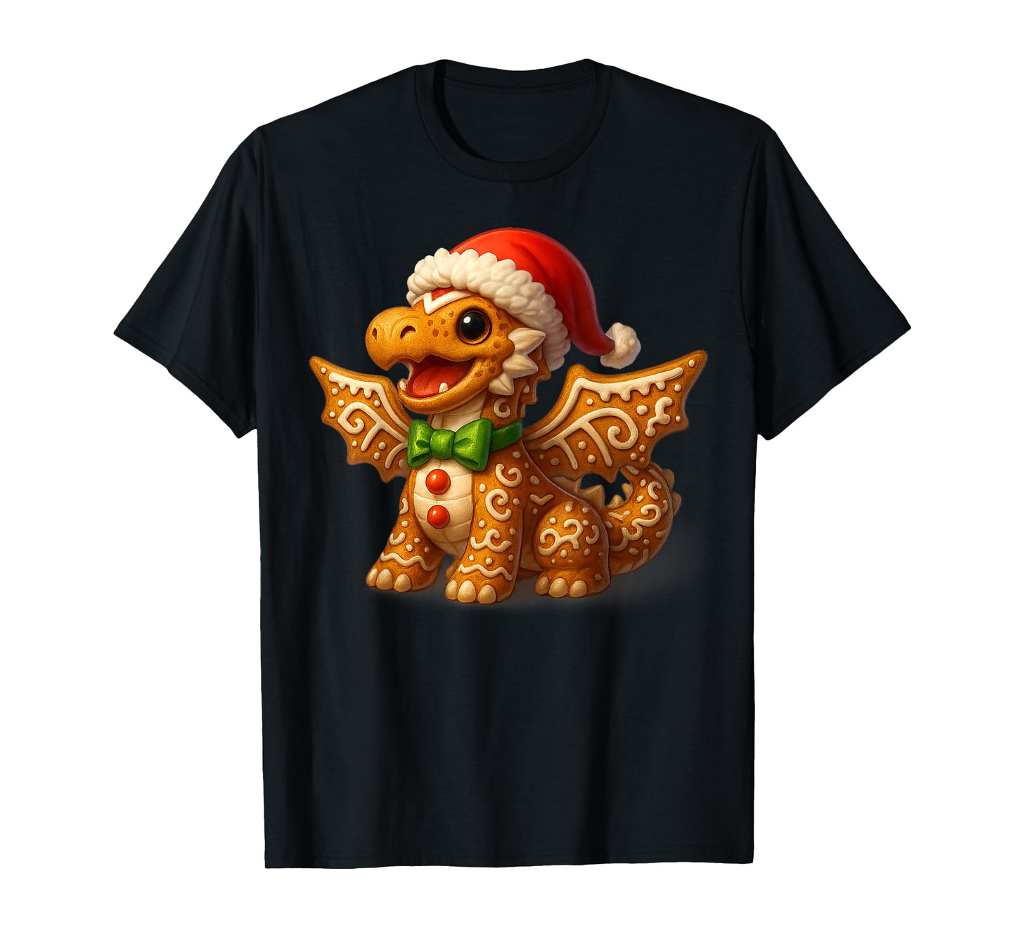 Funny Gingerbread Man Dragon Christmas Womens Mens Gifts T-Shirt