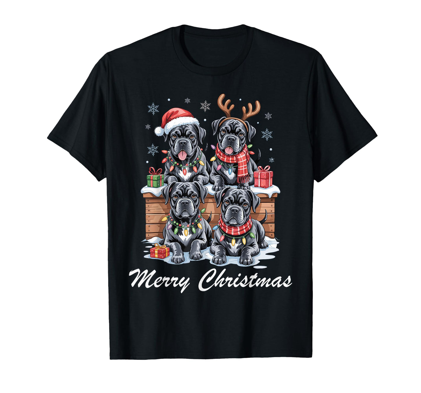 Cane Corso Merry Christmas Funny Dog Lovers Holiday Pajama T-Shirt