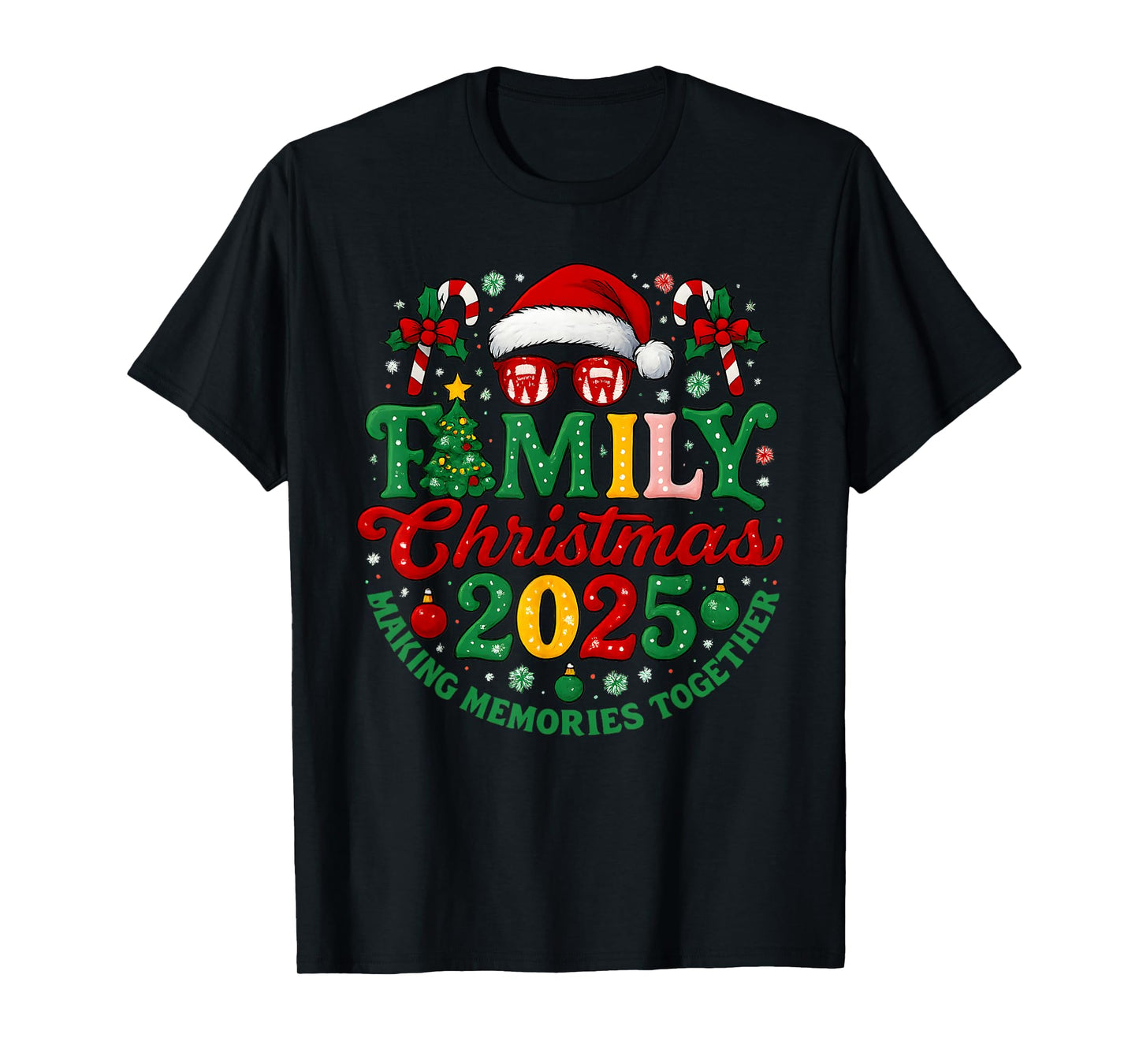 Family Christmas 2025 Christmas Squad Xmas Matching Pajamas T-Shirt