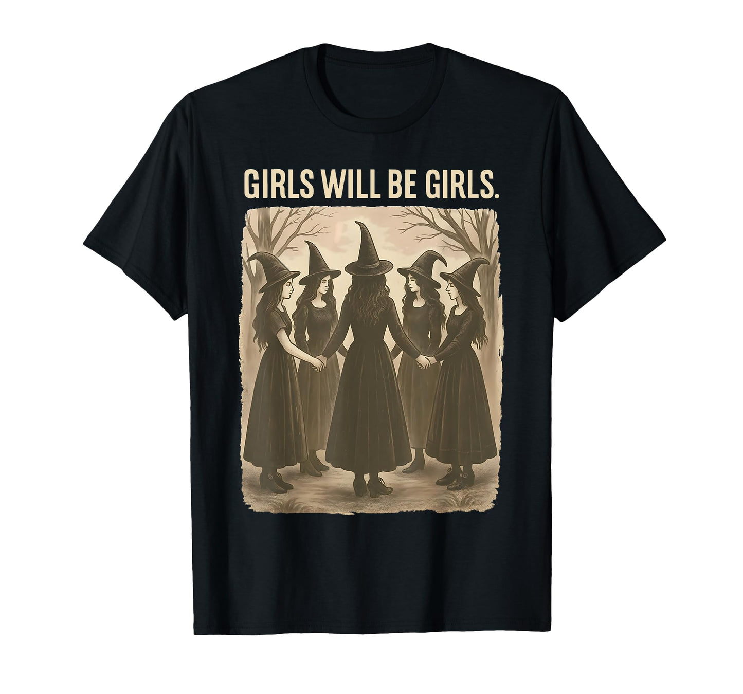 Retro Witchy Halloween Witch T-Shirt
