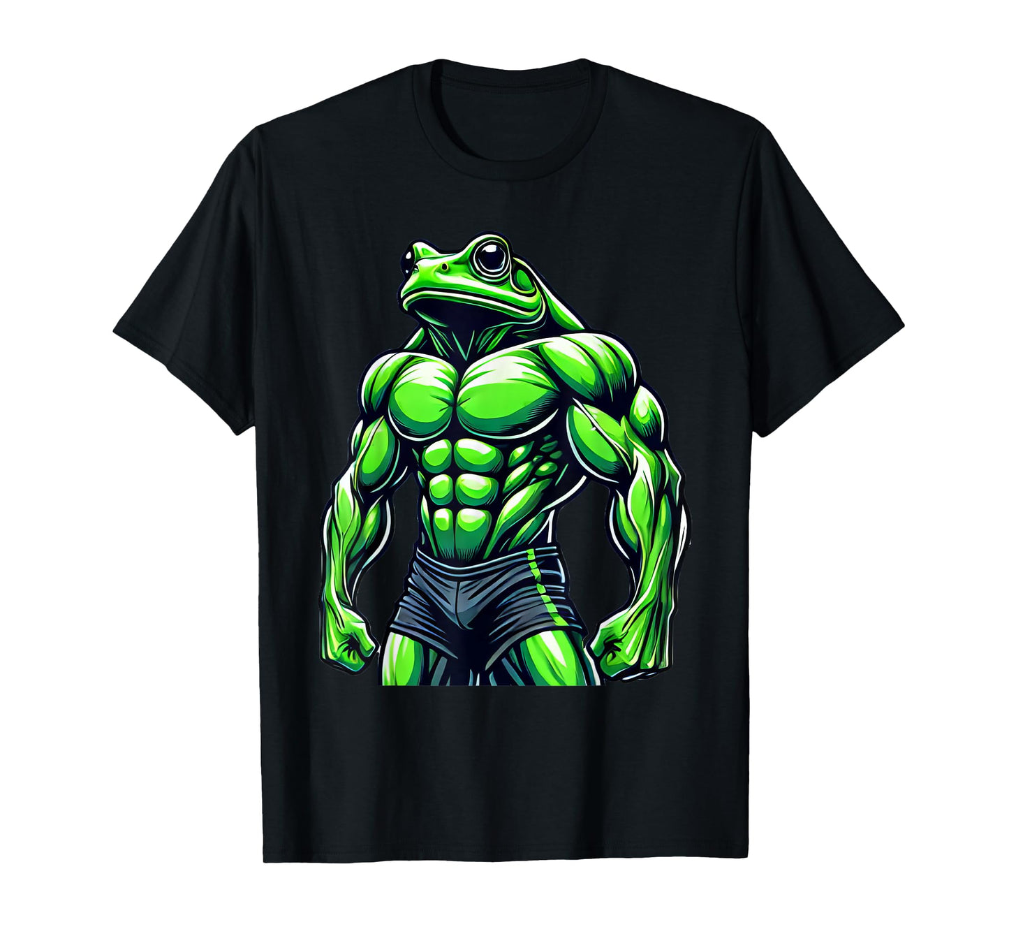 Muscular Frog Powerlifting Weightlifting Gym Workout T-Shirt
