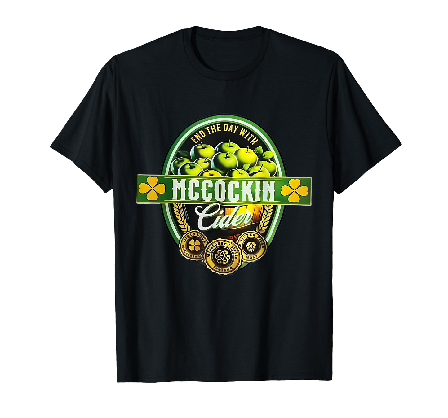 Vintage Maccockin Cider Funny St Patrick's Day T-Shirt