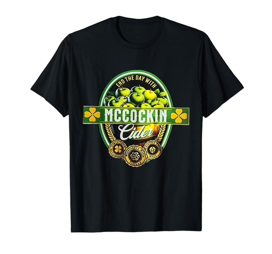 Vintage Maccockin Cider Funny St Patrick's Day T-Shirt