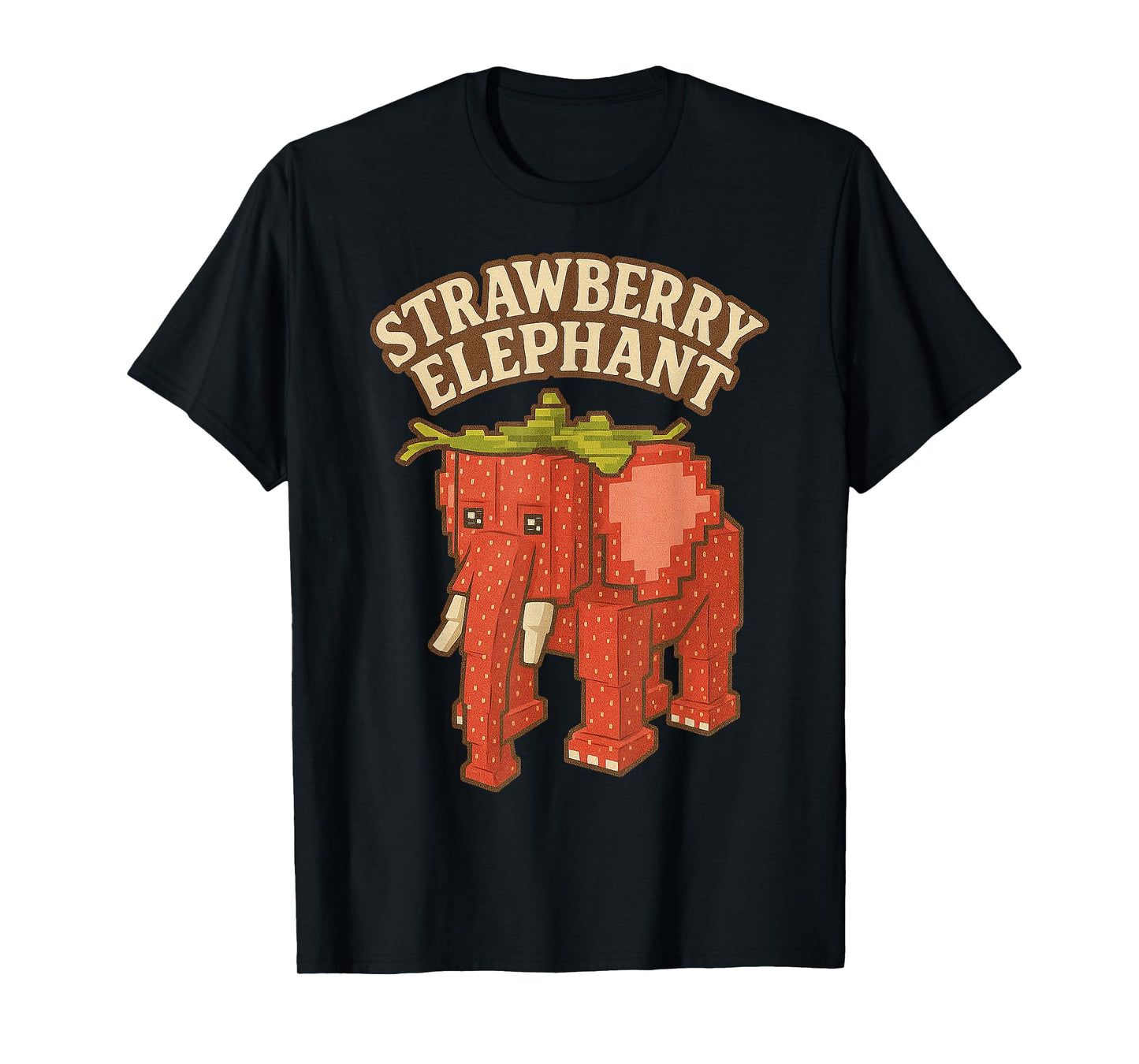 Strawberry Elephant Funny Italian Brainrot Kids Gaming Meme T-Shirt