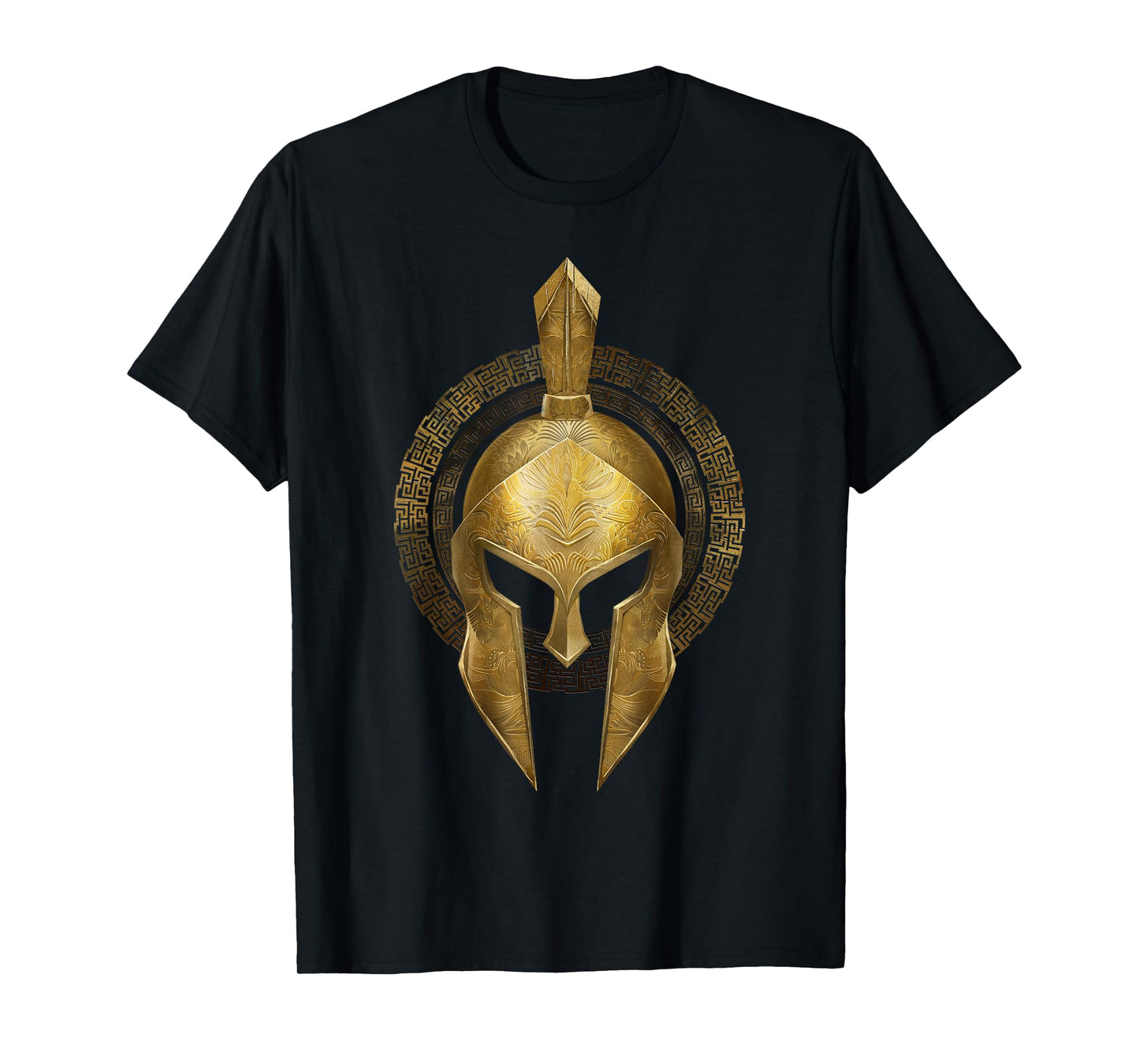 Spartan Helmet Warrior Gold Gladiator Sparta Greek Gym T-Shirt